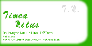 timea milus business card